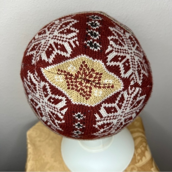 Muk Luk Burgundy Knit Hat Beanie Cozy Winter - Picture 10 of 10